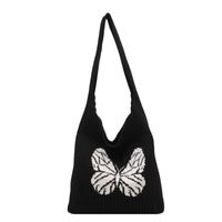 Women's Medium Knit Butterfly Vintage Style Square Open Underarm Bag main image 3