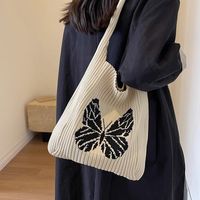 Women's Medium Knit Butterfly Vintage Style Square Open Underarm Bag main image 2