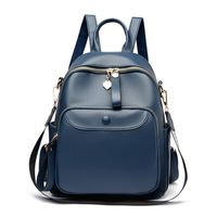 Waterproof Solid Color Casual Daily Women's Backpack sku image 2
