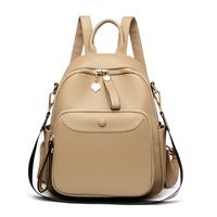 Waterproof Solid Color Casual Daily Women's Backpack sku image 3