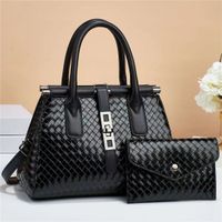 Women's Medium Pu Leather Solid Color Vintage Style Classic Style Square Zipper Tote Bag main image 4