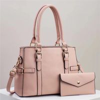 Women's Medium Leather Solid Color Vintage Style Classic Style Square Flip Cover Tote Bag sku image 6