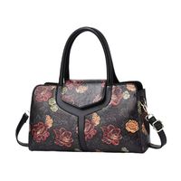 Women's Large Pu Leather Color Block Vintage Style Square Zipper Handbag main image 3