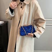 Women's Pu Leather Solid Color Elegant Square Zipper Evening Bag main image 2
