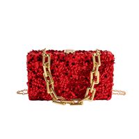 Women's Small Sequin Sequins Elegant Lock Clasp Square Bag sku image 4