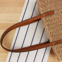 Women's Large Straw Solid Color Vintage Style Shell String Underarm Bag main image 4