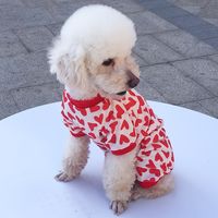 Casual Cute Polyester Valentine's Day Heart Shape Pet Clothing main image 1