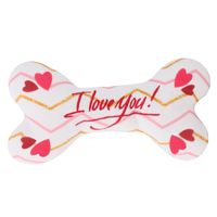 Cute Plush Valentine's Day Letter Pet Toys sku image 1