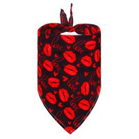 Cute Sweet Polyester Valentine's Day Heart Shape Pet Scarf main image 3