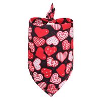 Cute Sweet Polyester Valentine's Day Heart Shape Pet Scarf sku image 1