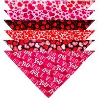 Cute Sweet Polyester Valentine's Day Heart Shape Pet Scarf main image 4