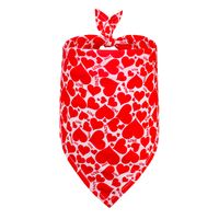 Cute Sweet Polyester Valentine's Day Heart Shape Pet Scarf sku image 2