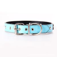 Simple Style Pu Leather Solid Color Pet Collar main image 4