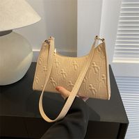 Women's Pu Leather Solid Color Classic Style Square Zipper Underarm Bag main image 3