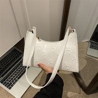 Women's Pu Leather Solid Color Classic Style Square Zipper Underarm Bag main image 6