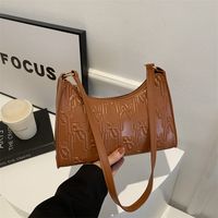 Women's Pu Leather Solid Color Classic Style Square Zipper Underarm Bag main image 5