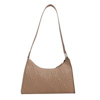 Women's Pu Leather Solid Color Classic Style Square Zipper Underarm Bag sku image 1