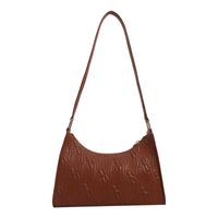 Women's Pu Leather Solid Color Classic Style Square Zipper Underarm Bag sku image 2