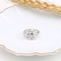 Sterling Silver Simple Style Classic Style Inlay Solid Color Zircon Rings main image 2