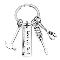 Father's Day Gift Letter Grandpa Papa Dad Caliper Tool Stainless Steel Key Ring sku image 3