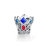 1 Piece Vintage Style Crown Sterling Silver Handmade Plating Inlay Beads Jewelry Accessories main image 1
