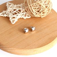 1 Paire Style Simple Forme En U Couleur Unie Placage Argent Sterling Boucles D'oreilles main image 6