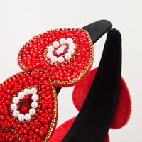 Women's Elegant Luxurious Geometric Cloth Inlay Artificial Pearls Rhinestones Beads Hair Band main image 4