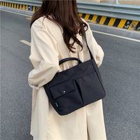 Women's Composite Fabric Solid Color Classic Style Sewing Thread Square Zipper Handbag main image 2