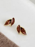 1 Pair Simple Style Leaves Alloy Ear Studs main image 3