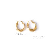 1 Set 1 Pair Lady Heart Shape Bow Knot Plating Mesh 304 Stainless Steel 18K Gold Plated Hoop Earrings main image 2