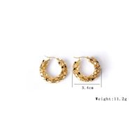 1 Set 1 Pair Lady Heart Shape Bow Knot Plating Mesh 304 Stainless Steel 18K Gold Plated Hoop Earrings sku image 4