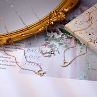 Vintage-stil Einfacher Stil Brief Rostfreier Stahl Kupfer Überzug 14 Karat Vergoldet Halskette Mit Anhänger main image 5