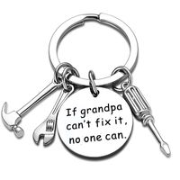Father's Day Gift Letter Stainless Steel Hammer Wrench Screwdriver Key Ring sku image 2