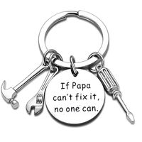 Father's Day Gift Letter Stainless Steel Hammer Wrench Screwdriver Key Ring sku image 9