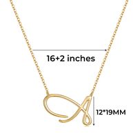 Vintage Style Simple Style Letter Stainless Steel Copper Plating 14k Gold Plated Pendant Necklace main image 2