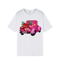 Femmes T-shirt Manche Courte T-shirts Vêtement De Rue Auto Forme De Cœur main image 5