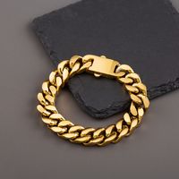 304 Stainless Steel 18K Gold Plated Casual Simple Style Plating Geometric Bracelets main image 8