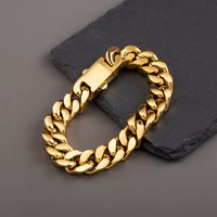 304 Stainless Steel 18K Gold Plated Casual Simple Style Plating Geometric Bracelets main image 9