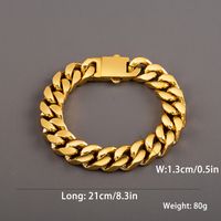 304 Stainless Steel 18K Gold Plated Casual Simple Style Plating Geometric Bracelets main image 2