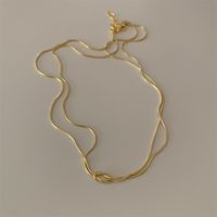 304 Stainless Steel 18K Gold Plated Simple Style Plating Solid Color Necklace main image 1