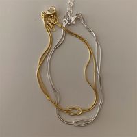 304 Stainless Steel 18K Gold Plated Simple Style Plating Solid Color Necklace main image 2