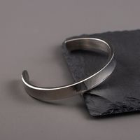 Basic C Shape 304 Stainless Steel Shiny Metallic Polishing Men's Cuff Bracelets main image 6