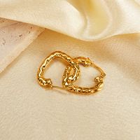 1 Pair Vintage Style Simple Style Heart Shape Stainless Steel Earrings main image 4