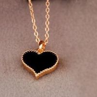 Fashion Heart Shape Alloy Enamel Women's Pendant Necklace 1 Piece sku image 2