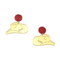 1 Pair Vacation Cowboy Hat Stainless Steel Arylic Drop Earrings main image 3