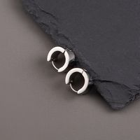 1 Pair Hip-Hop Geometric Epoxy 304 Stainless Steel Resin Earrings main image 6