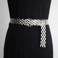 Elegant Solid Color Alloy Women's Chain Belts main image 1