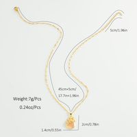 Stainless Steel 18K Gold Plated Elegant Streetwear Plating Inlay Dollar Opal Zircon Pendant Necklace main image 2