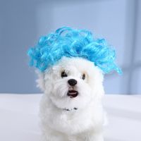 Hip-hop Nylon Fiber Solid Color Pet Wig sku image 3