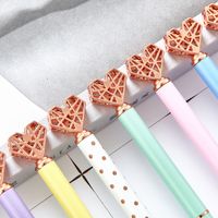 1 Piece Color Block Heart Shape School Daily Metal Simple Style Classic Style Ballpoint Pen main image 3